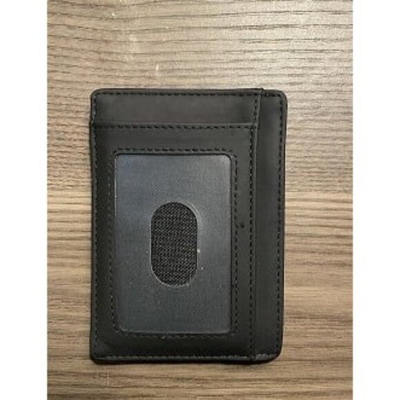 New Slim Wallet Front Pocket Minimalist Leather RFID Blocking Medium Size - Picture 2 of 2